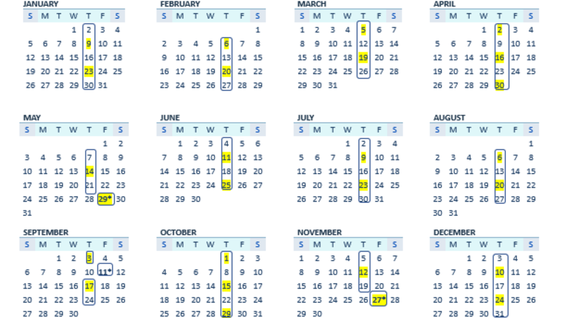 Garbage And Recycling Schedule 2020